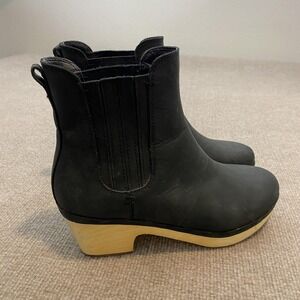 Frye And Co. Chelsea Boots Womens Size 8 Black Ankle Block Heel 3470719-BLK